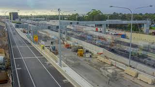 New M5 construction progress at Kingsgrove near the M5 East