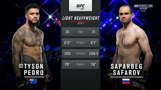 Tyson Pedro vs Saparbeg Safarov