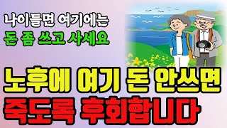 노후에는 여기에 돈 좀 쓰고 사세요 ㅣ 나이들어 여기에 돈 안 쓰면 죽도록 후회합니다 ㅣ 노후가 더 행복해지는 비결 ㅣ 노후 ㅣ 지혜