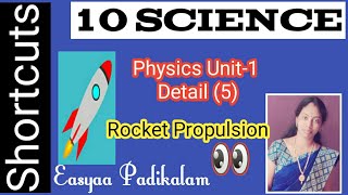 10 Science - detail - Physics - unit 1 detail - Rocket Propulsion