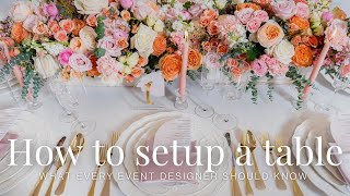 How to set up a table for an Event | What every event designer should know