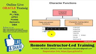 Oracle 12c SQL Workshop: SL#26 Character Functions in the SELECT Statements