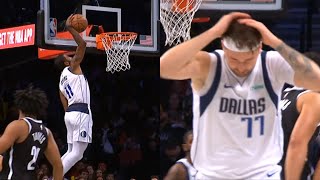 Kyrie Irving had Luka Doncic shocked after huge dunk off alley oop vs Nets 🤯