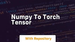 numpy to torch tensor