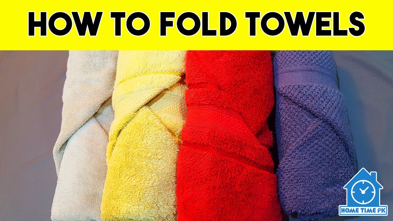 How To Fold Towels To Save Space | How To Roll Towels In Easy Way ...