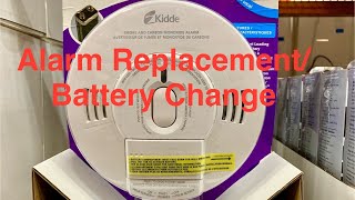 Smoke/CO alarm replacement/battery change. #smoke #carbonmonoxide #alam #battery #kidde #homedepot