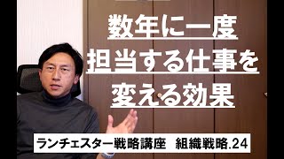 ランチェスター戦略3分間講座　＜組織戦略．24＞一つのことを5年も担当するとマンネリ化する