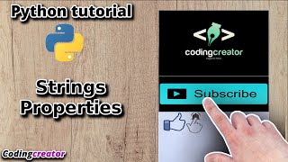 #6 String properties and methods (Lecture-6) | Codingcreator | Python tutorial for beginners