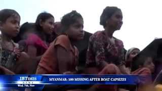 Myanmar: 100 missing after boat capsizes