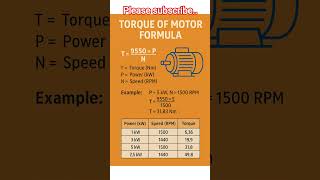 ⚡ Learn Motor Torque Formula | Easy Explanation for Students & Technicians #electricalformulas