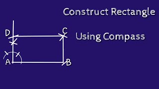 How to construct rectangle by using compass.Draw rectangle using compass. @SHSIRCLASSES .