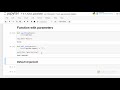 function parameters - Introduction to Python: Absolute Beginner Module 2 Video 3