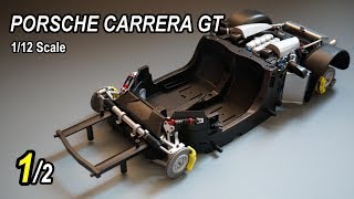 #1/2, 타미야 1/12 Scale 포르쉐 카레라 GT 엔진, 모노코크 도색과 조립 풀영상[ Porsche Carrera GT ] #565