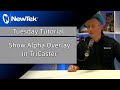 Tuesday Tutorial : Show Alpha Overlay in TriCaster