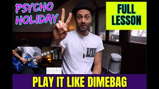 🔥 PanterA 🔥 PLAY IT LIKE DIMEBAG #34 🔪😵‍💫 Psycho Holiday 🎄 Solo Lesson by Attila Voros (Full Lesson)