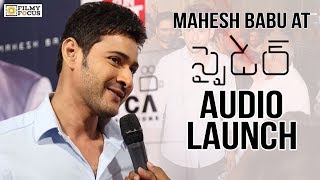 Mahesh Babu At SPYder Movie Audio Launch | Rakul Preet, Murugadoss - Filmyfocus.com