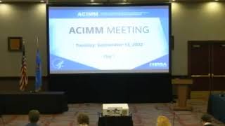 ACIMM Meeting September 2022 Day 1