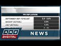 BSP: PH inflation to settle within 2.0-2.8% in September | ANC