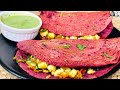 Oats Beetroot Cheela | Instant Beetroot Dosa | Healthy Breakfast Recipe | Tiffin Recipe #dosa #chila