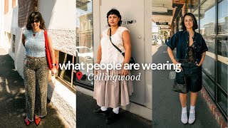 What are people wearing in Melbourne, Australia?