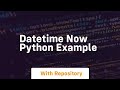 datetime now python example