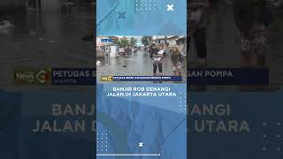 Banjir Rob Genangi Jalan di Jakarta Utara