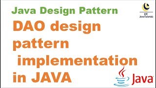 DAO design pattern implementation in JAVA || Data Access Object Design Pattern|| J2EE Design Pattern