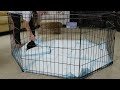 midwest black e coat pet animal exercise play pen folding foldable metal fence