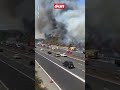 Wildfires rage by the A2 road, Dartford, as heatwave sweeps UK #Shorts