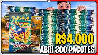 R$ 4.000 para ABRIR 300 BOOSTERS de Pokémon TCG REALEZA ABSOLUTA | MONTALVÃO CARTAS POKEMON