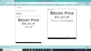 Made a bitcoin price tracker in Python Tkinter