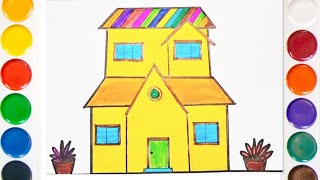 draw ,colour and paint house #house #howtodraw #colour @Mydrawingstore-sl6ct