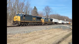 60MPH CSX Intermodal I009 - ES44AH #922 K5HL \u0026 Faded YN3 ES40DC #5266 - Unionville Ohio March 2023