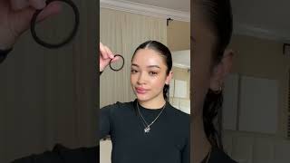 Clean girl slick back bun hair tutorial 🤍 #hair #cleangirlaesthetic #cleangirl #hairstyle #haircare