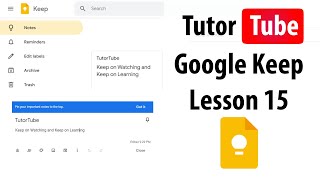 Google Keep Tutorial - Lesson 15 - Copying to Google Docs