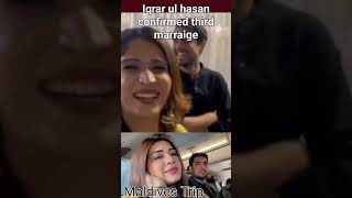 Iqrar Ul Hassan has confirmed his third marriage with Uroosa #iqrarulhassan #aroosakhan