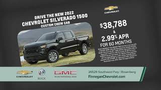 Finnegan Chevy Buick GMC | Drive The New 2022 Chevrolet Silverado 1500 Custom Crew Cab For $38,788