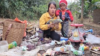 mother and son build a stove and collect scrap to sell. Luckily, they found some lost money.