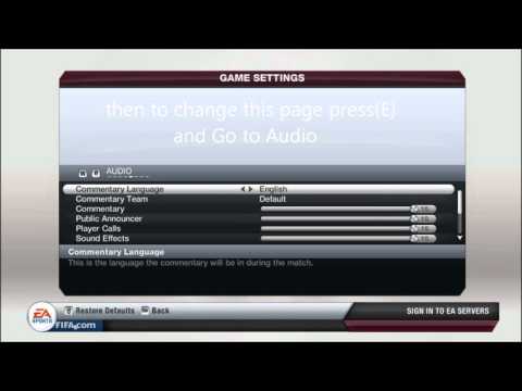how to Change Fifa 13 Commentary language how to Change Fifa 13 Commentary language