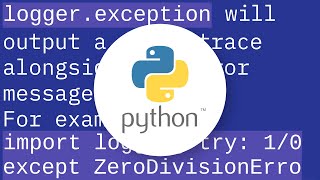 How do I log a Python error with debug information?