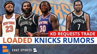 Kevin Durant REQUESTS TRADE! LOADED Knicks Rumors On Julius Randle Mitchell Robinson, Andre Drummond