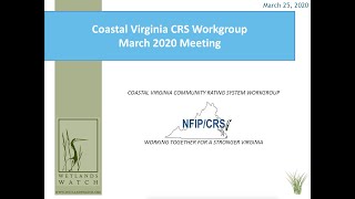 Coastal VA CRS Workgroup, March 2020 Meeting