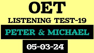 OET listening test | Peter & Michael patient | #oet #oettest #oetlistening #oetlisteningnurses