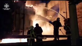 Russia attacks Kyiv with drones - large-scale fire breaks out after attack