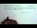 Determine Zeros Axis Vertex from Factored Form of Quadratic Equation