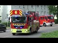 gegenverkehr kdow werkfeuerwehr bp u0026 dlk freiwillige feuerwehr duisburg zu großbrand in mülheim