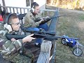 slow motion recoil of a .243 rossi single shot youth rifle