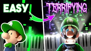 5 Levels of Luigi's Mansion Theme | EASY to TERRIFYING