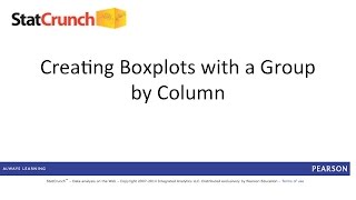 StatCrunch: Creating Boxplots with a Group by Column