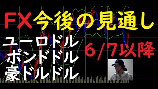 【ドルストレート】FX今後の見通し　6/7（月）以降　（ユーロドル・ポンドドル・豪ドル米ドル）